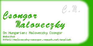 csongor maloveczky business card